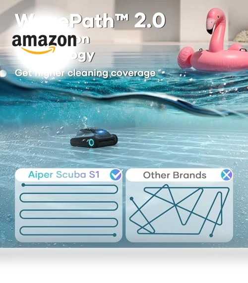 Scuba S1 Cordless Robotic Pool Cleaner for Inground Pools — Automated Pool Maintenance, AIPER