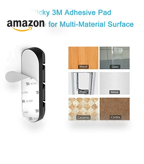 Silicone Cable Clips Organizer with 3M Adhesive - 2 Pack (5 & 3 Slots) — Cable Organizers, INCHOR