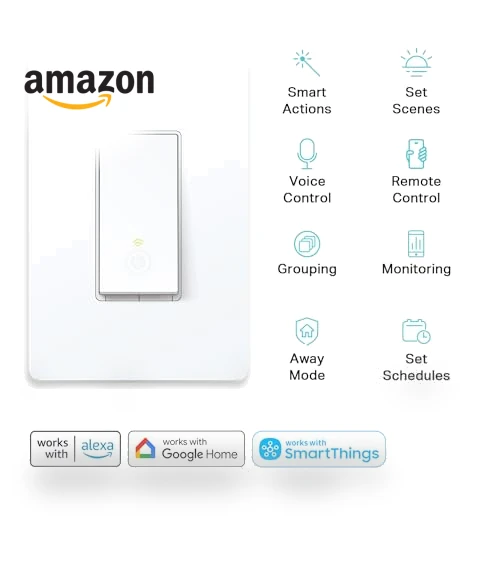 Smart 3 Way Switch Kit with Neutral Wire, Wi-Fi Light Switch for Alexa and Google Home — Smart Home Hubs & Controllers, TP-Link
