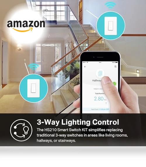 Smart 3 Way Switch Kit with Neutral Wire, Wi-Fi Light Switch for Alexa and Google Home — Smart Home Hubs & Controllers, TP-Link