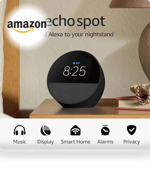 Smart Alarm Clock with Alexa, Big Vibrant Sound — Alarm, Amazon