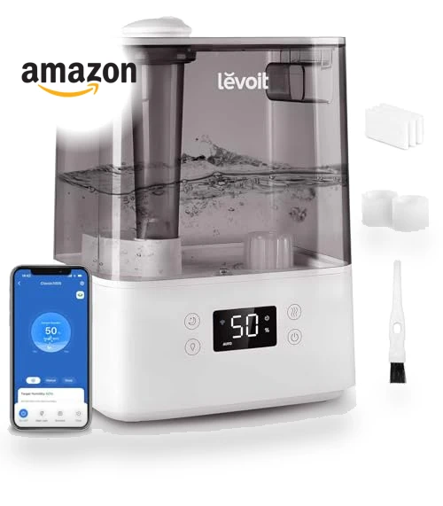 Smart Humidifier for Bedroom Large Room Home, 6L Cool Mist Top Fill Essential Oil Diffuser — Air Moisturizers, LEVOIT