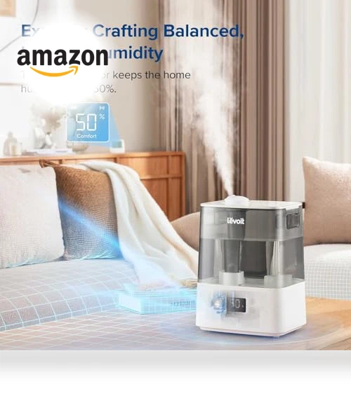 Smart Humidifier for Bedroom Large Room Home, 6L Cool Mist Top Fill Essential Oil Diffuser — Air Moisturizers, LEVOIT