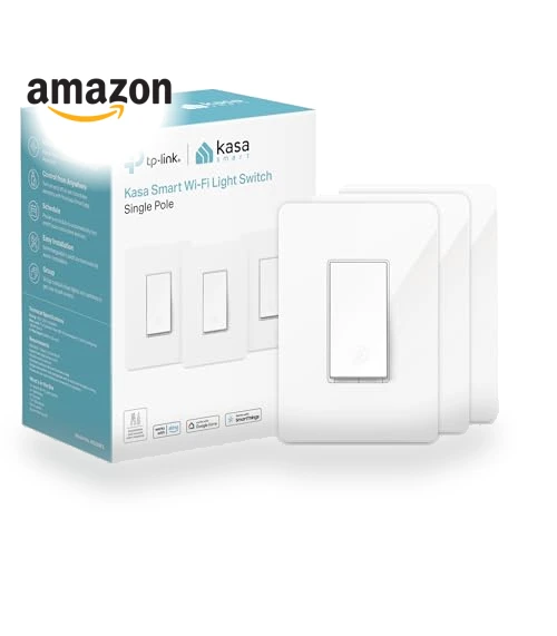 Smart Light Switch HS200P3, Single Pole, Wi-Fi, Works with Alexa and Google Home — Smart Home Hubs & Controllers, TP-Link