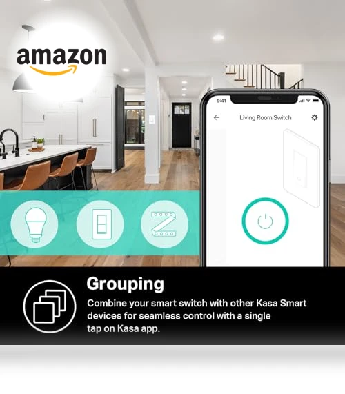 Smart Light Switch HS200P3, Single Pole, Wi-Fi, Works with Alexa and Google Home — Smart Home Hubs & Controllers, TP-Link