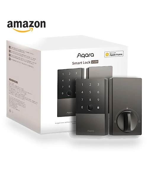 Smart Lock U100, Fingerprint Keyless Entry Door Lock with Apple Home Key — Smart Home Security, Aqara