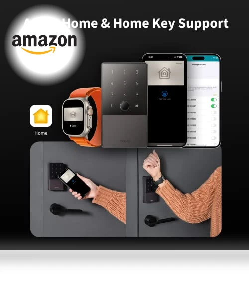 Smart Lock U100, Fingerprint Keyless Entry Door Lock with Apple Home Key — Smart Home Security, Aqara