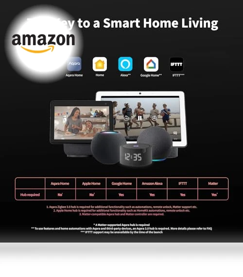 Smart Lock U100, Fingerprint Keyless Entry Door Lock with Apple Home Key — Smart Home Security, Aqara