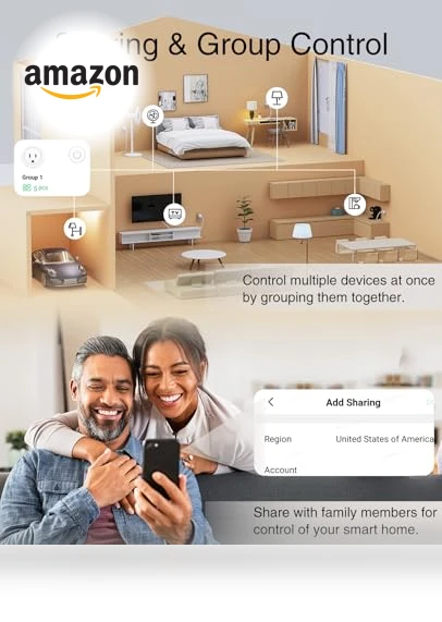 Smart Plug 5GHz, 15A WiFi Smart Plugs Compatible with Alexa and Google Home — Smart Home Hubs & Controllers, GHome Smart