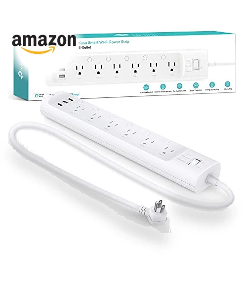 Smart Plug Power Strip with 6 Outlets and 3 USB Ports — Power Solutions & Surge Protection, TP-Link
