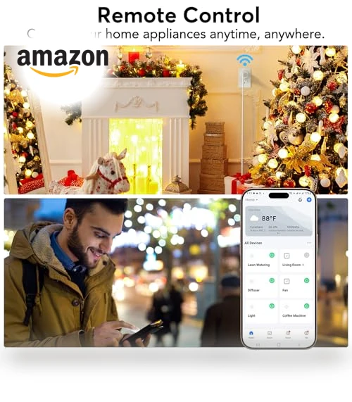 Smart Plug, WiFi Outlet Works with Alexa & Google Home, Remote Control & Timer Function, 4 Packs — Smart Home Hubs & Controllers, EIGHTREE