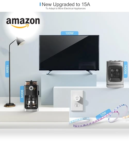 Smart Plug with WiFi Remote Control and Timer, Works with Alexa and Google Home — Smart Home Hubs & Controllers, EIGHTREE