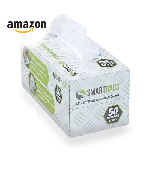 Smart Rags Microfiber Cleaning Cloth Pack - 50 Count, Lint Free, Scratch & Streak-Free — Microfiber, Arkwright LLC