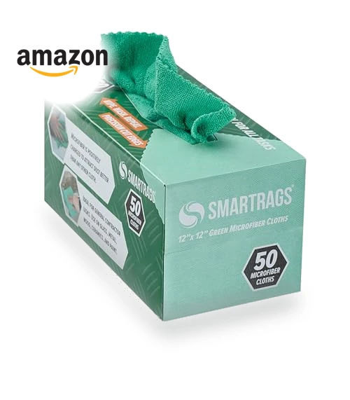 Smart Rags Microfiber Cleaning Cloths - Pack of 50, Lint Free, Scratch & Streak-Free — Microfiber, Arkwright LLC
