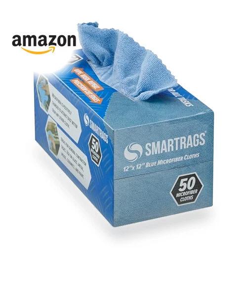 Smart Rags Microfiber Cleaning Cloths - Pack of 50, Lint Free, Scratch & Streak-Free — Microfiber, Arkwright LLC