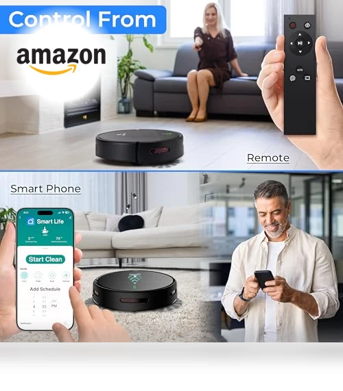 Smart Robot Vacuum and Mop Combo with App Control — Smart Cleaning Robots, SereneLife