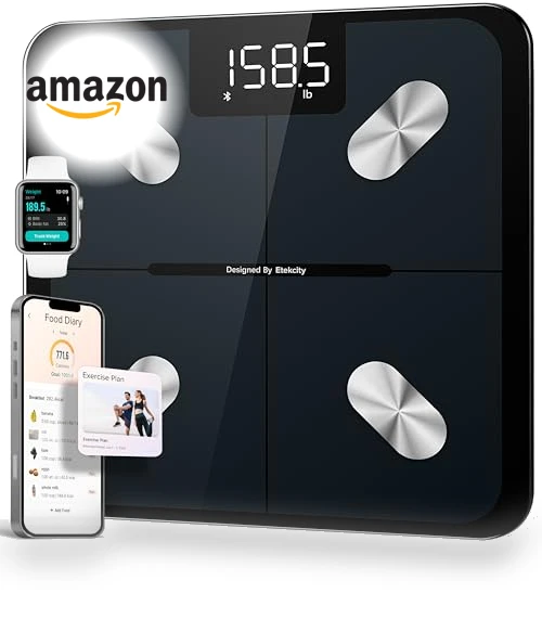 Smart Scale for Body Weight with BMI, Body Fat, Muscle Mass, Bluetooth Sync — Baby Scales, Etekcity