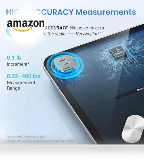 Smart Scale for Body Weight with BMI, Body Fat, Muscle Mass, Bluetooth Sync — Baby Scales, Etekcity
