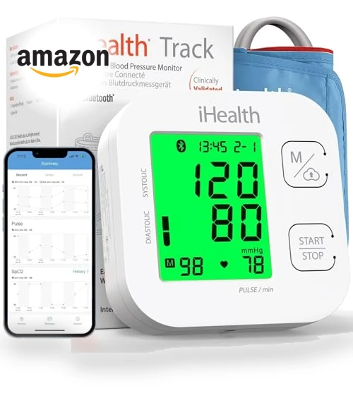 Smart Upper Arm Blood Pressure Monitor with Wide Range Cuff — Fitness & Activity Monitors, iHealth