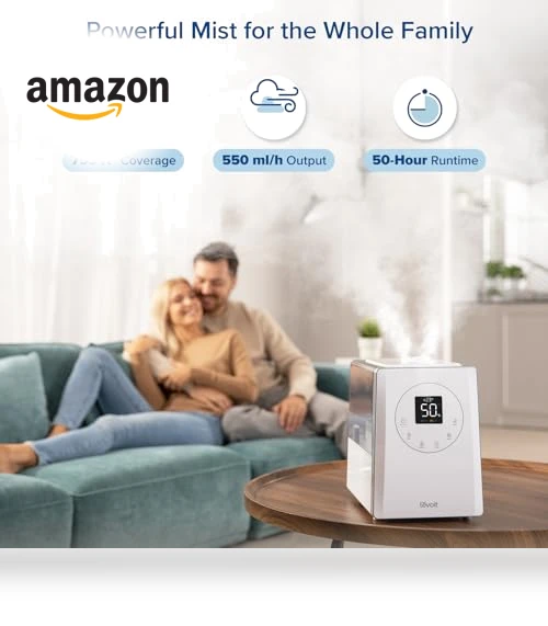 Smart Warm and Cool Mist Humidifier for Home, 6L Capacity, 753ft² Coverage — Air Moisturizers, LEVOIT
