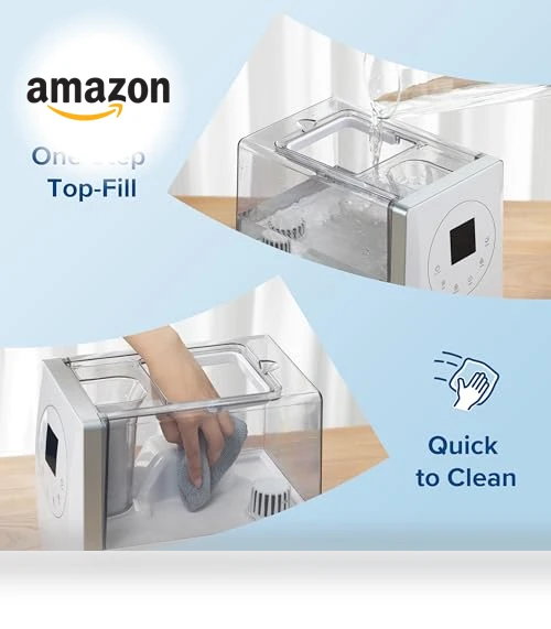 Smart Warm and Cool Mist Humidifier for Home, 6L Capacity, 753ft² Coverage — Air Moisturizers, LEVOIT