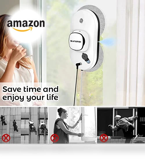 Smart Window Cleaner Robot with Automatic Water Spray — Smart Cleaning Robots, SUNSMAI