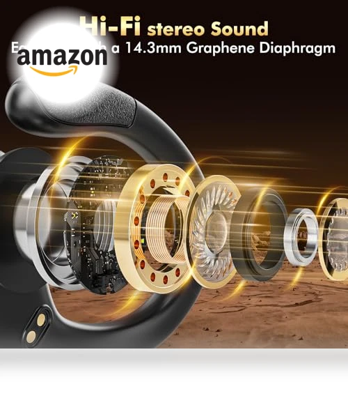 Sports Bluetooth Headphones with 80hr Playtime, Noise Canceling, IPX7 Waterproof — Headphones, Bcaikair
