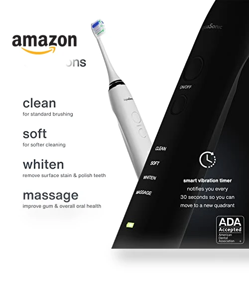 Ultra Whitening Electric Toothbrush with UV Sanitizing Base — Ultrasonic, AquaSonic