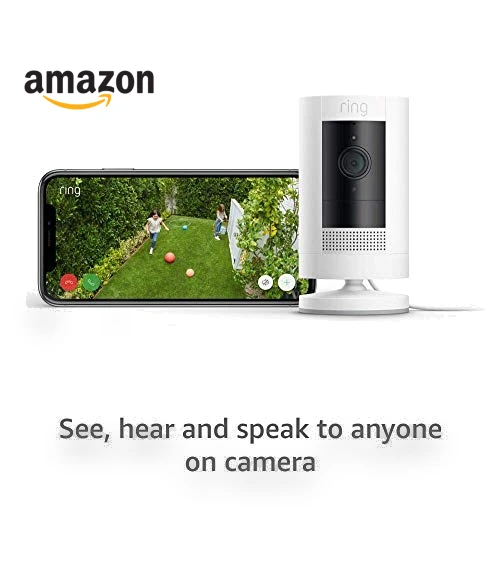 Weather-Resistant Outdoor Camera with Color Night Vision and Two-way Talk — Smart Home Security, Ring