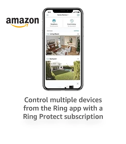 Weather-Resistant Outdoor Camera with Color Night Vision and Two-way Talk — Smart Home Security, Ring