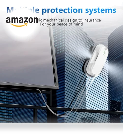 Window Cleaning Robot with Auto-Spray, Smart Navigation, Triple Safety System — Auto Glass Maintenance, TOSIMA
