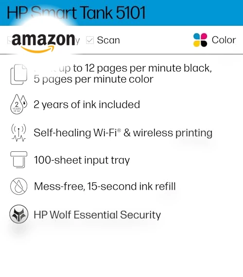 Wireless All-in-One Ink Tank Printer with 2 years of ink included — Printer Supplies, HP