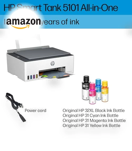 Wireless All-in-One Ink Tank Printer with 2 years of ink included — Printer Supplies, HP