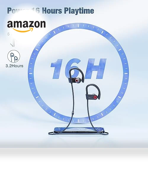 Wireless Bluetooth Headphones with 16 Hours Playtime, IPX7 Waterproof — Headphones, Boean