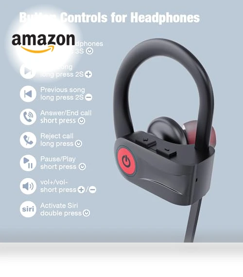 Wireless Bluetooth Headphones with 16 Hours Playtime, IPX7 Waterproof — Headphones, Boean
