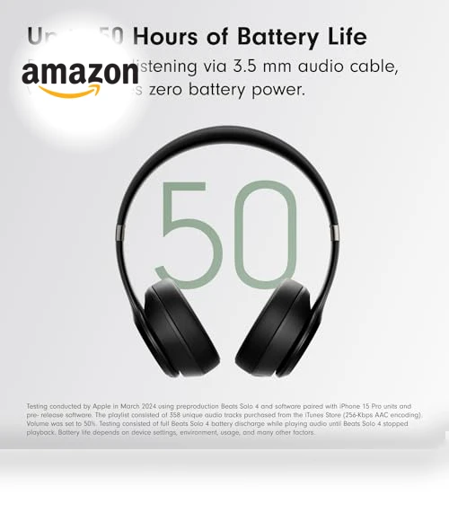 Wireless Bluetooth On-Ear Headphones with 50 Hours Battery Life — In-Ear Headphones, Beats