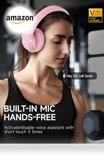 Wireless Bluetooth Over-Ear Headphones with 120H Playtime, Deep Bass — In-Ear Headphones, Picun