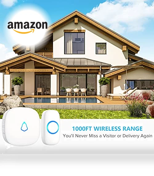 Wireless Doorbell with 58 Chimes, 1000Ft Range, Waterproof — Kits, SECRUI