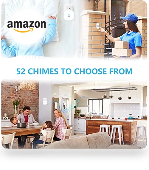 Wireless Doorbell with 58 Chimes, 1000Ft Range, Waterproof — Kits, SECRUI