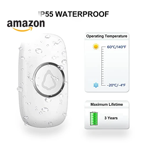 Wireless Doorbell with 58 Chimes, 1000Ft Range, Waterproof — Kits, SECRUI