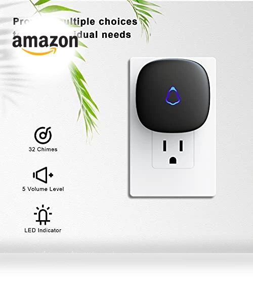 Wireless Doorbell with 58 Chimes, Waterproof, 1000Ft Range — Smart Home Security, SECRUI