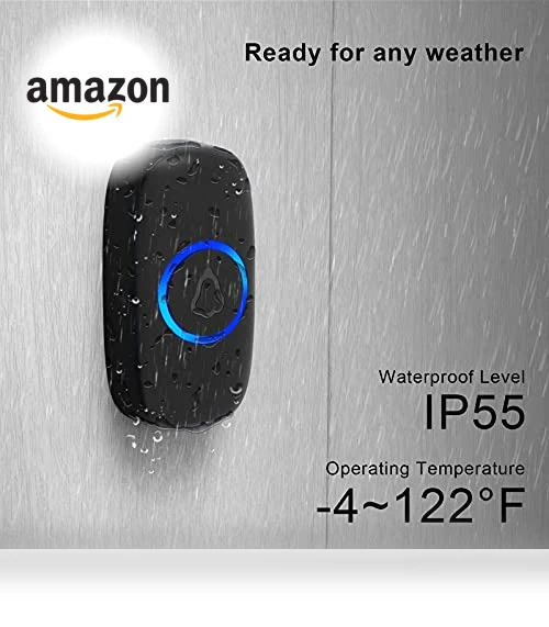 Wireless Doorbell with 58 Chimes, Waterproof, 1000Ft Range — Smart Home Security, SECRUI