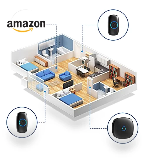 Wireless Doorbell with 58 Chimes, Waterproof, 1000Ft Range — Smart Home Security, SECRUI