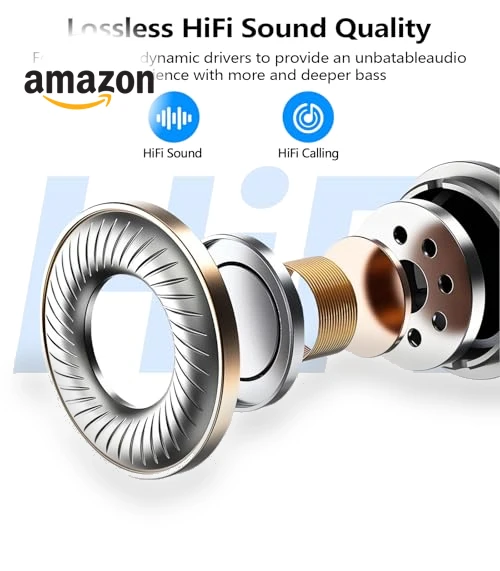 Wireless Earbuds Bluetooth 5.3 with Deep Bass, Lightweight for Sports — In-Ear Headphones, kurdene