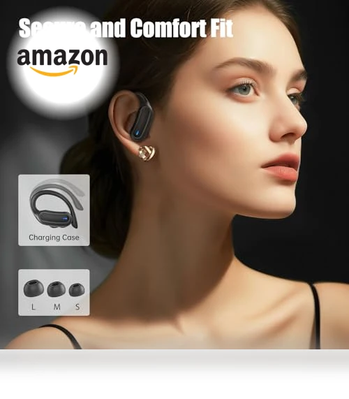 Wireless Earbuds Bluetooth 5.4 with IPX7 Waterproof, Noise Cancelling Mic — In-Ear Headphones, TRAUSI