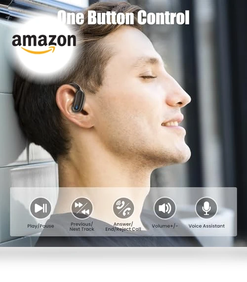 Wireless Earbuds Bluetooth 5.4 with IPX7 Waterproof, Noise Cancelling Mic — In-Ear Headphones, TRAUSI