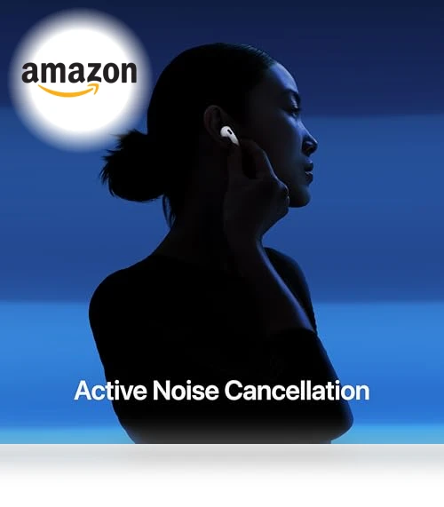 Wireless Earbuds with Active Noise Cancellation, Bluetooth Headphones, USB-C Charging Case — In-Ear Headphones, Apple