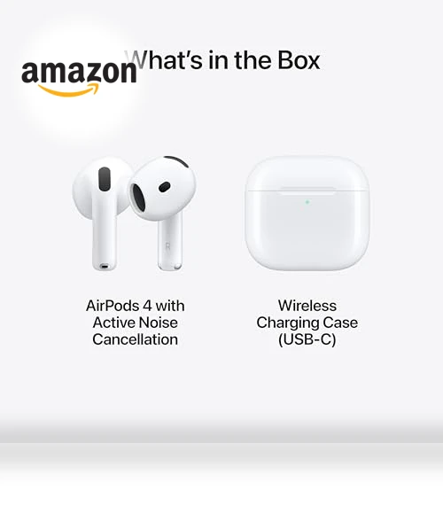 Wireless Earbuds with Active Noise Cancellation, Bluetooth Headphones, USB-C Charging Case — In-Ear Headphones, Apple