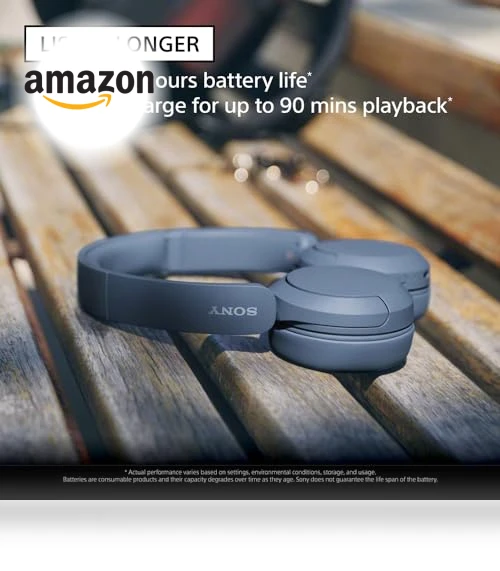 Wireless On-Ear Headphones with Microphone, Active Noise Cancellation — In-Ear Headphones, Sony