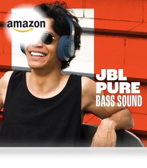 Wireless Over-Ear Headphones with Pure Bass Sound, Bluetooth 5.3, 76H Battery Life — In-Ear Headphones, JBL